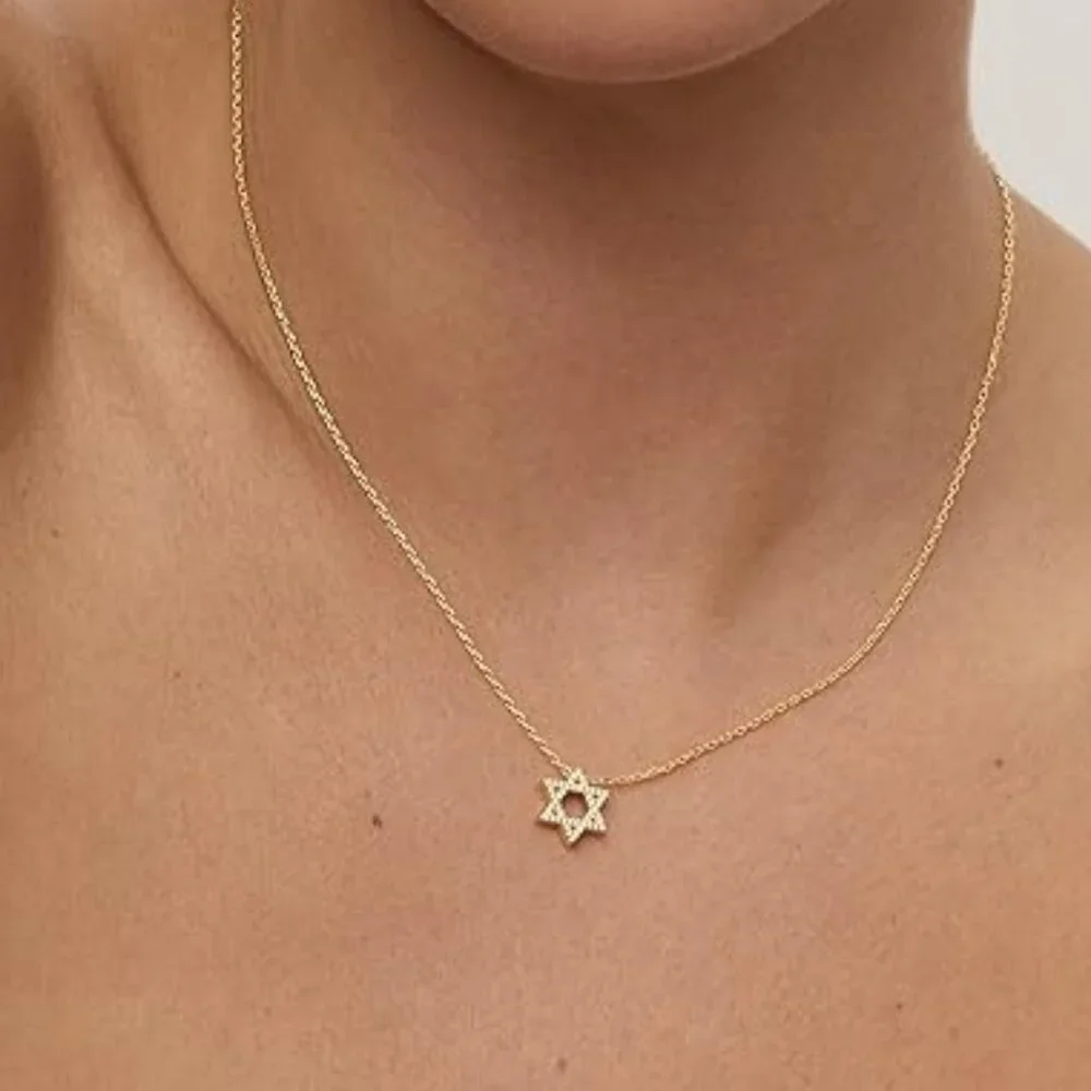 Neiman Marcus 14K Gold Plated Star of David Pendant Necklace